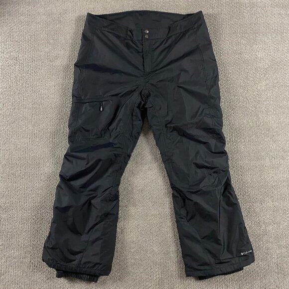 Columbia Bugaboo Snow Ski Pants Women's 1X Omni Tech Insulated Black Nylon - Picture 1 of 16